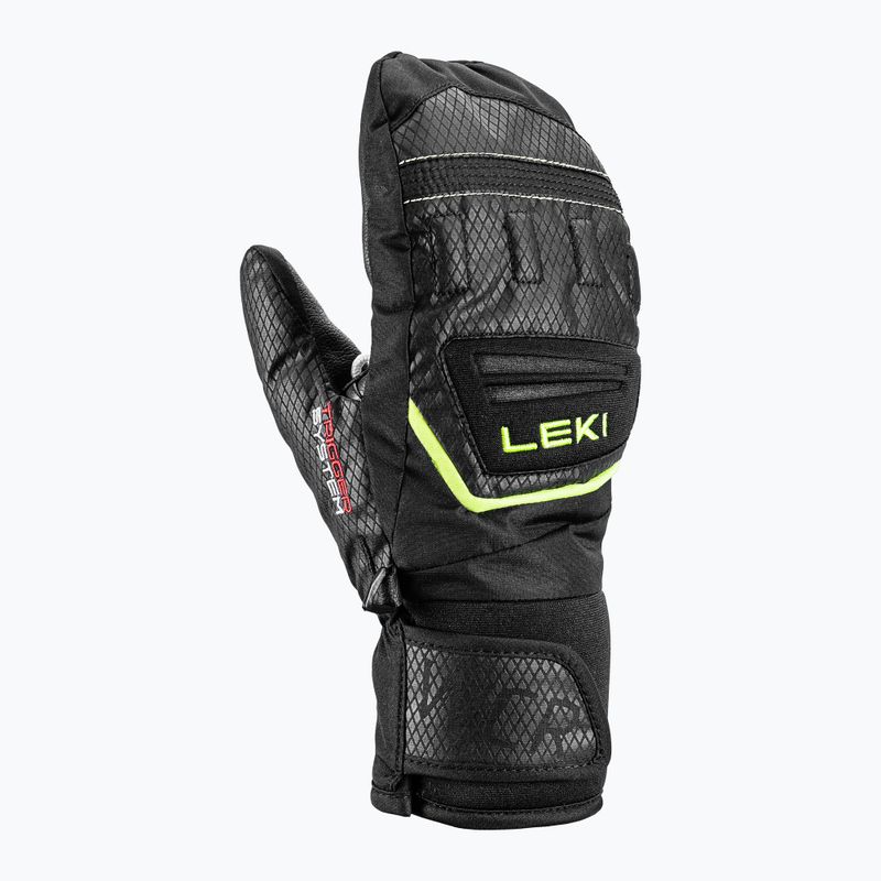 Rękawice narciarskie dziecięce LEKI WCR Team 3D Junior Mitt black/ ice lemon 8