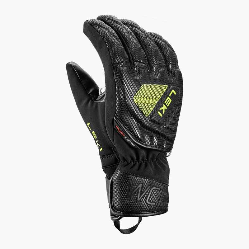 Rękawice narciarskie dziecięce LEKI WCR C-Tech 3D Junior black/ice lemon 2