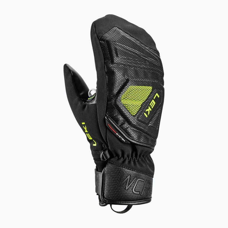 Rękawice narciarskie dziecięce LEKI WCR C-Tech 3D Junior Mitt black/ice lemon 2