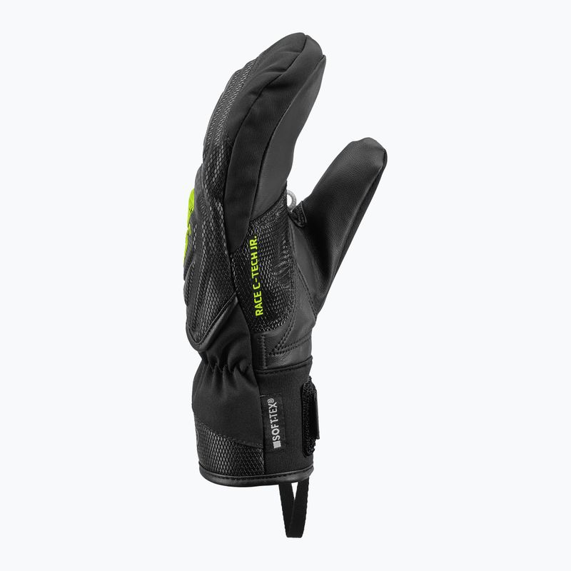 Rękawice narciarskie dziecięce LEKI WCR C-Tech 3D Junior Mitt black/ice lemon 4