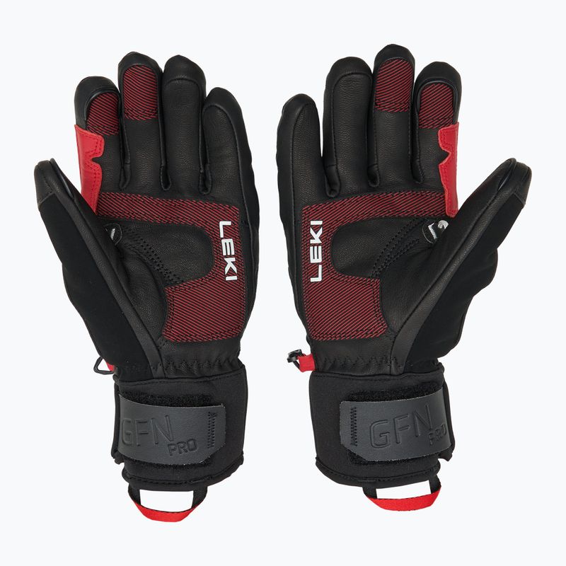 Rękawice narciarskie męskie LEKI Griffin Pro 3D black/ red/ white 2