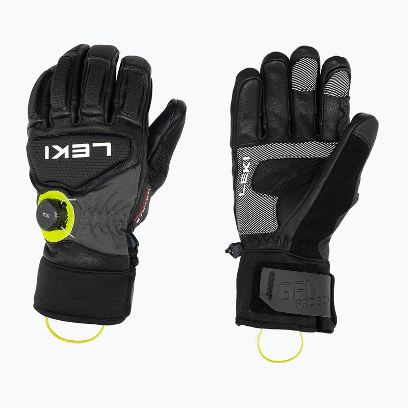 Rękawice narciarskie męskie LEKI Griffin Tune 3D Boa black/graphite/ice lemon