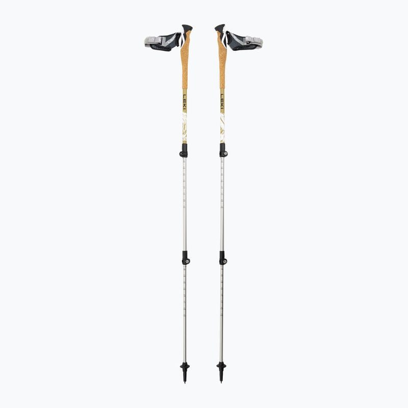 Kije trekkingowe LEKI Cross Trail TA white/goldbrown/black