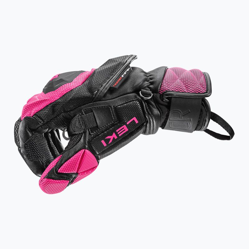 Rękawice narciarskie damskie LEKI WCR Venom SL 3D black/ pink 10
