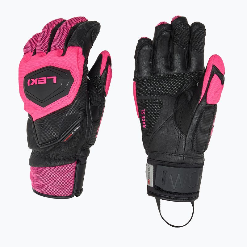 Rękawice narciarskie damskie LEKI WCR Venom SL 3D black/ pink