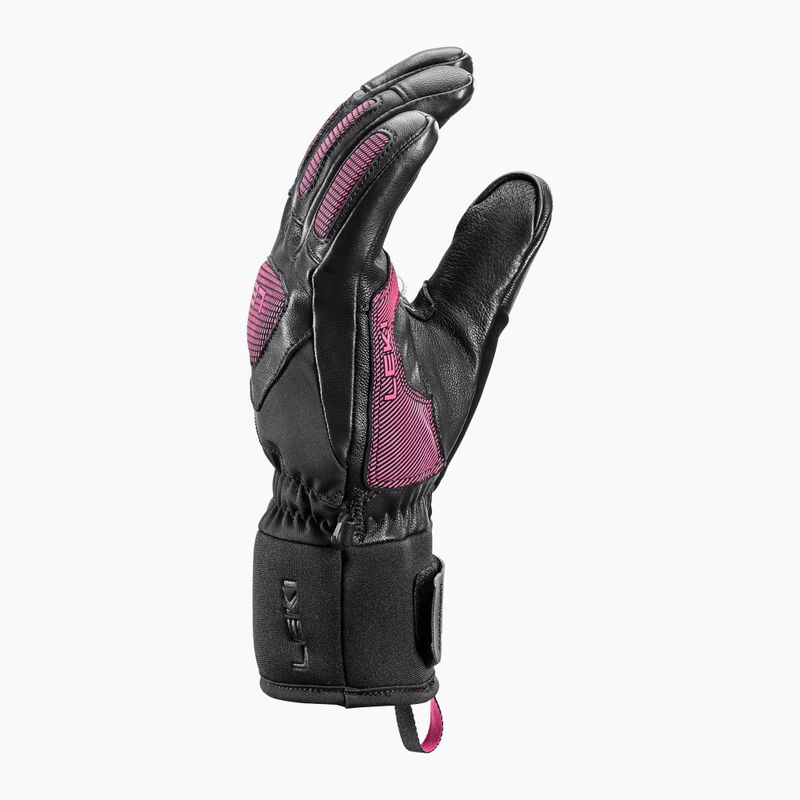 Rękawice narciarskie damskie LEKI Griffin Pro 3D black/ rose 3