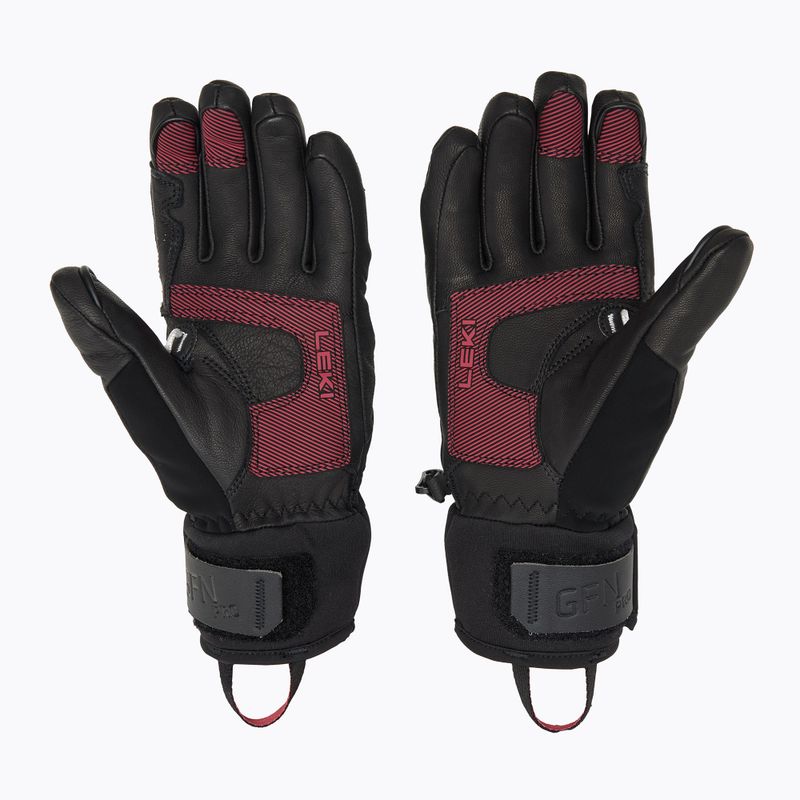 Rękawice narciarskie damskie LEKI Griffin Pro 3D black/rose 2