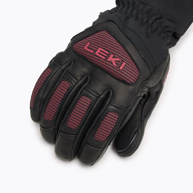 Rękawice narciarskie damskie LEKI Griffin Pro 3D black/rose 5