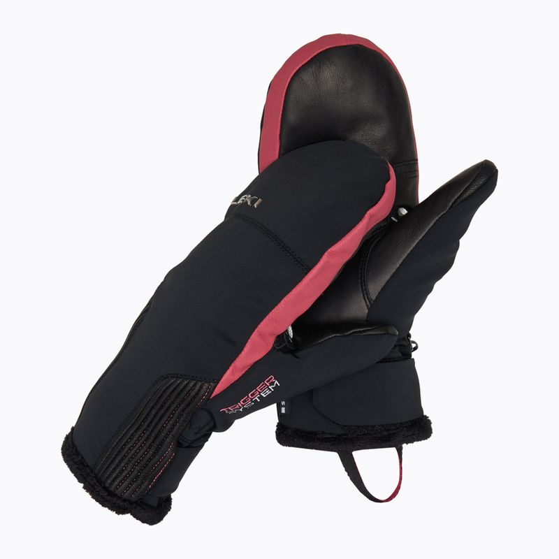 Rękawice narciarskie damskie LEKI Vallarta 3D Mitt black/ rose