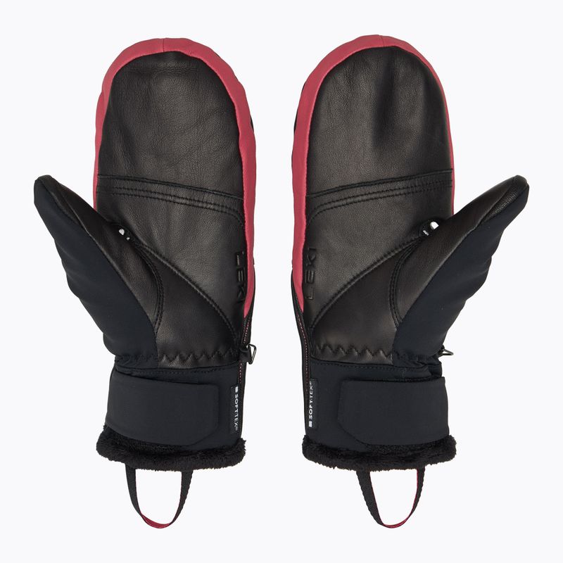 Rękawice narciarskie damskie LEKI Vallarta 3D Mitt black/ rose 2