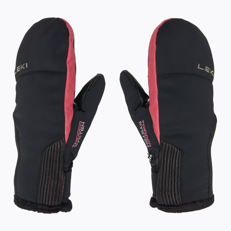 Rękawice narciarskie damskie LEKI Vallarta 3D Mitt black/ rose 3