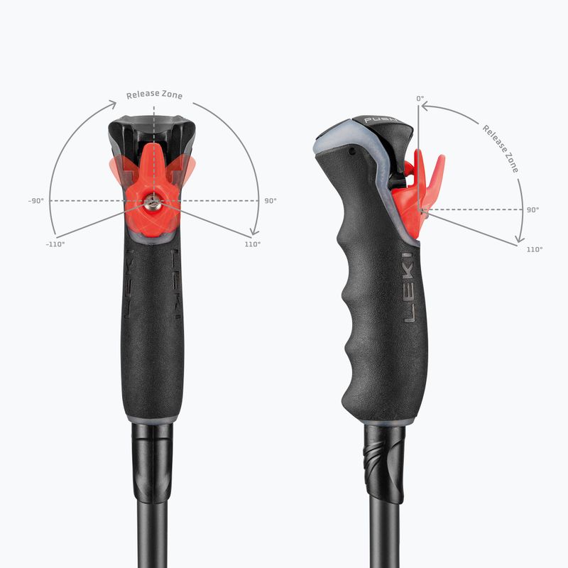 Kije narciarskie LEKI Artena Airfoil 3D black/dark anthracite/rose gold 7