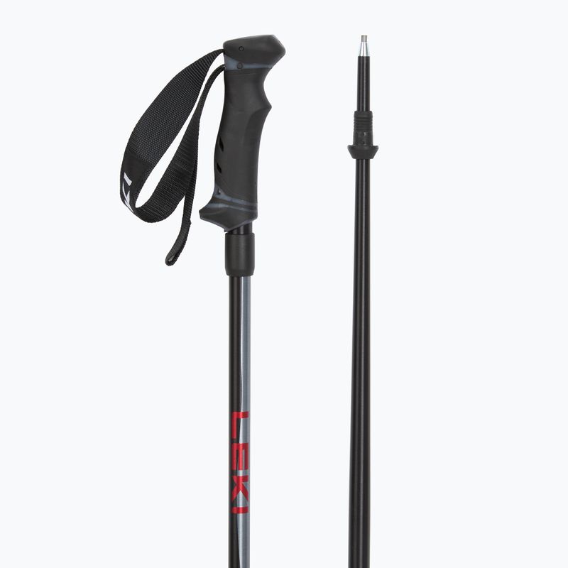 Kije narciarskie LEKI Hot Shot anodized black/eloxal gray/eloxal red 3