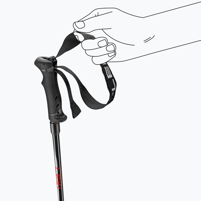 Kije narciarskie LEKI Hot Shot anodized black/eloxal gray/eloxal red 12