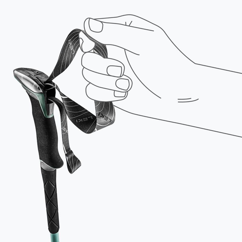 Kije trekkingowe LEKI Makalu Lite malachite green/dark malachite green/white 6