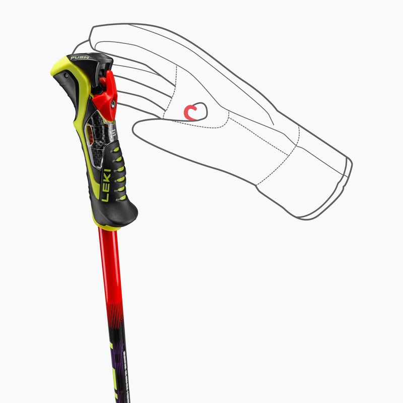 Kije narciarskie LEKI Venom SL TR bright red/black/neon yellow 5