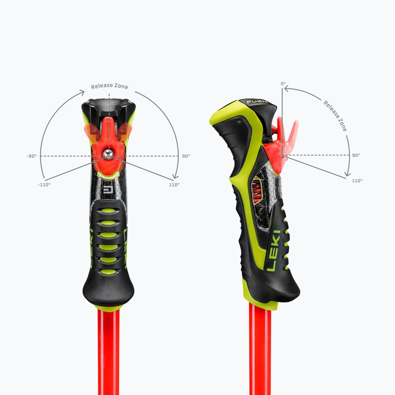 Kije narciarskie LEKI Venom SL TR bright red/black/neon yellow 6