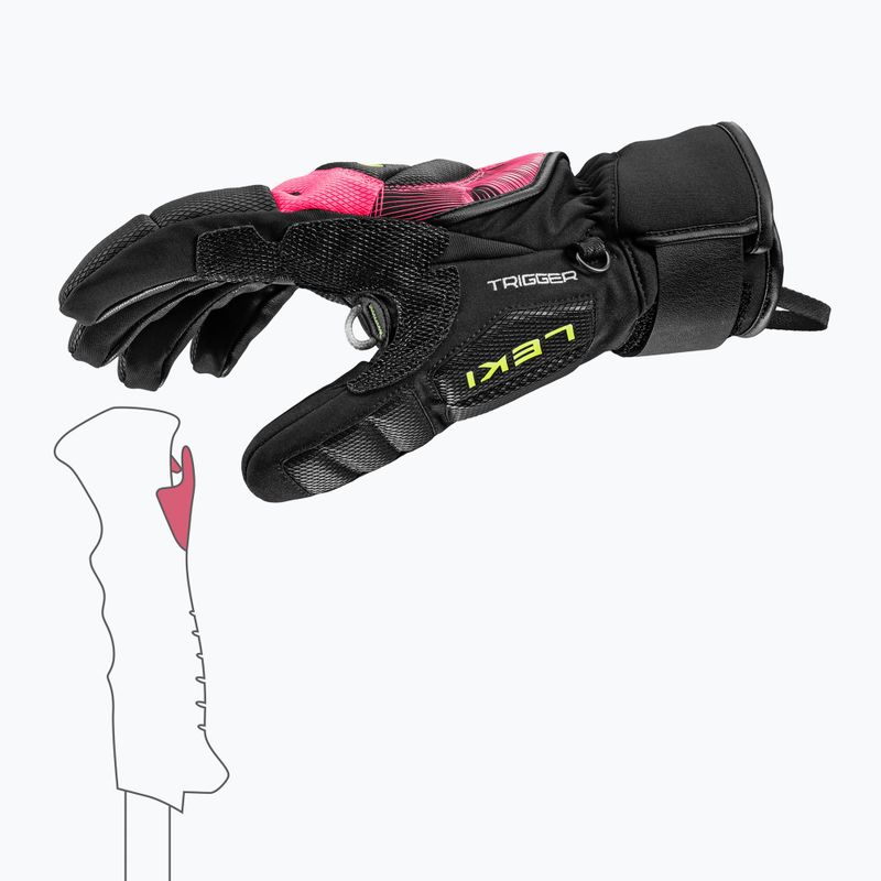 Rękawice narciarskie LEKI WCR Core TR black/neon pink/neon yellow 6