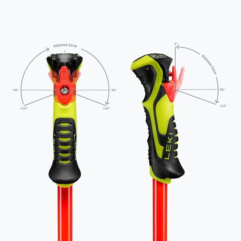Kije narciarskie dziecięce LEKI WCR Evo Lite SL TR bright red/black/neon yellow 7