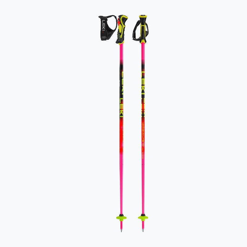 Kije narciarskie dziecięce LEKI WCR Evo Lite SL TR neon pink/black/neon yellow