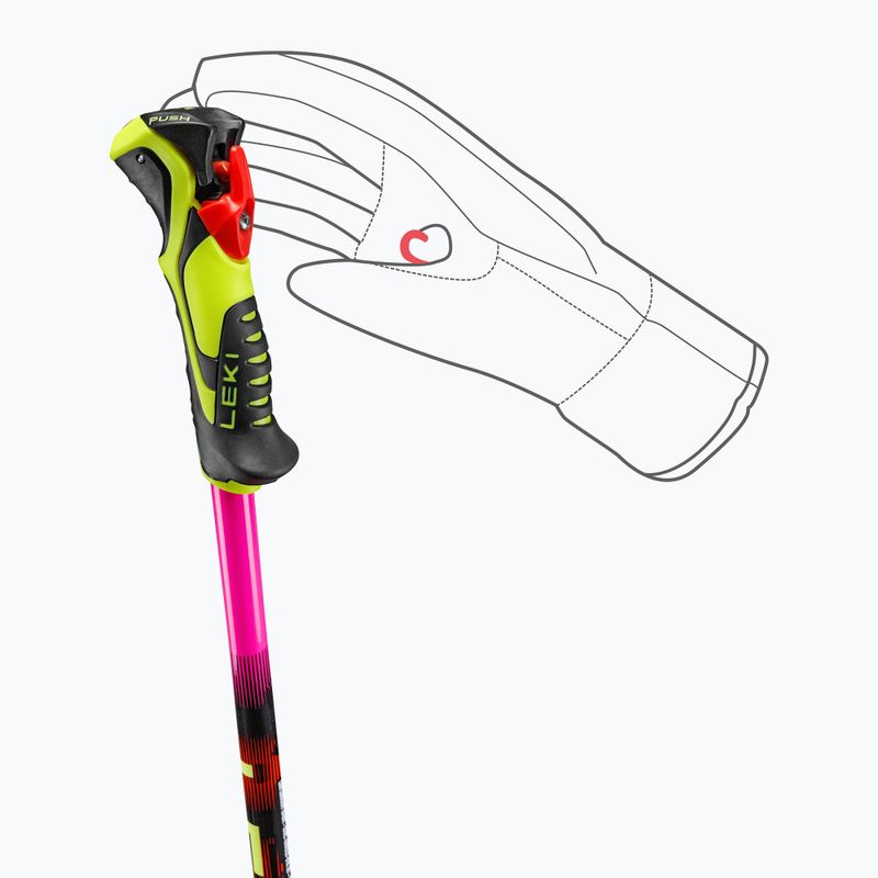 Kije narciarskie dziecięce LEKI WCR Evo Lite SL TR neon pink/black/neon yellow 6