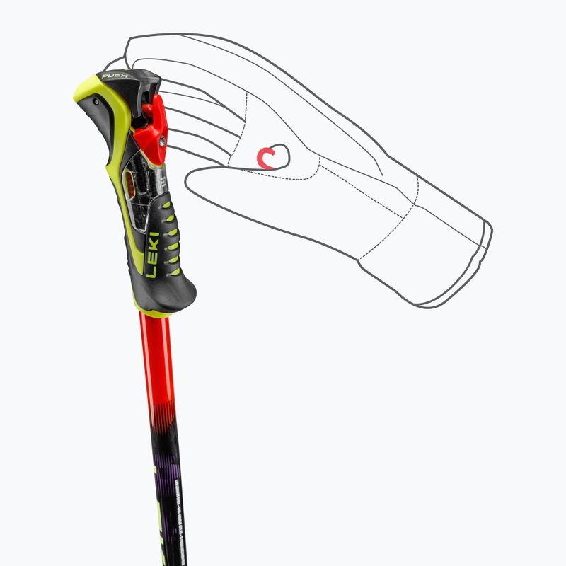 Kije narciarskie LEKI WCR Pro SL TR bright red/black/neon yellow 6