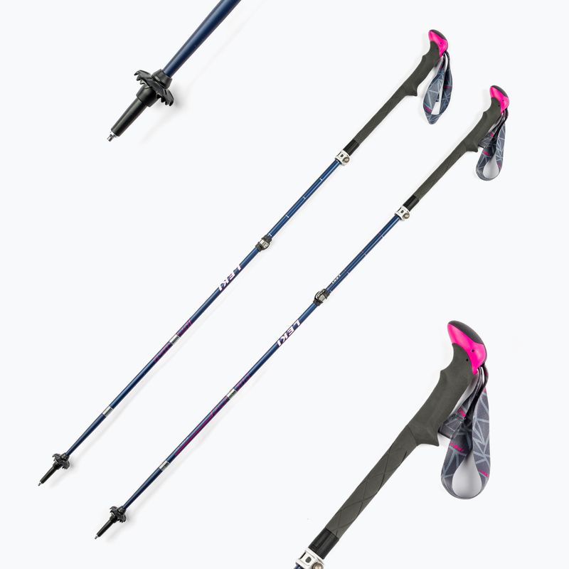 Kije trekkingowe LEKI Micro Vario Carbon niebieskie 6492067 7