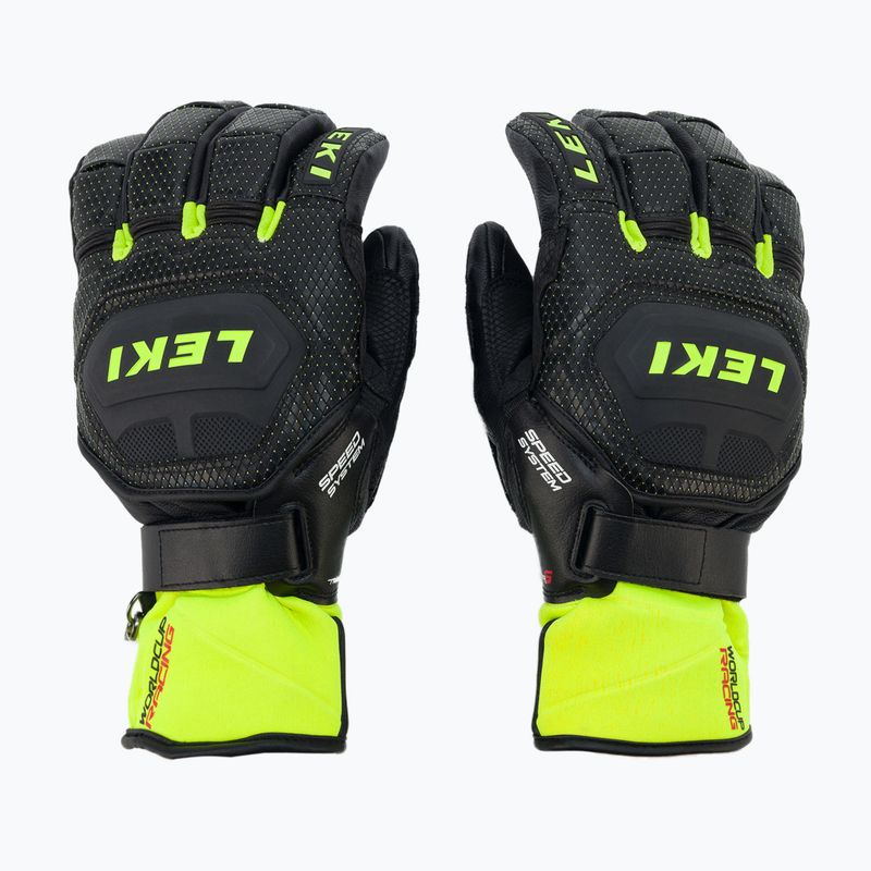 Rękawice narciarskie męskie LEKI Worldcup Race Flex S Speed System black/ice lemon 3