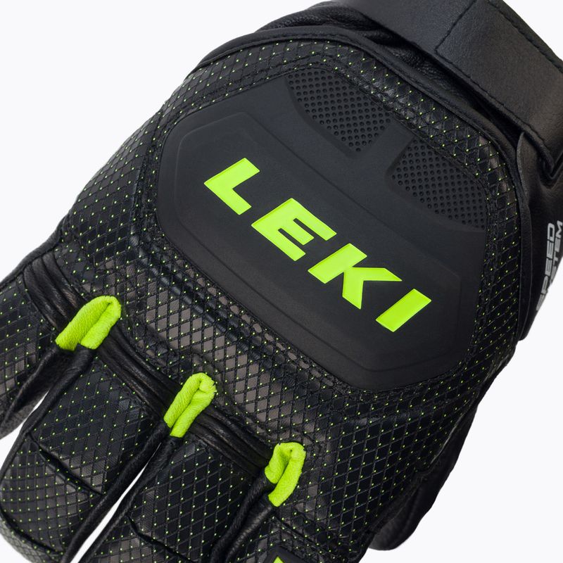 Rękawice narciarskie męskie LEKI Worldcup Race Flex S Speed System black/ice lemon 5