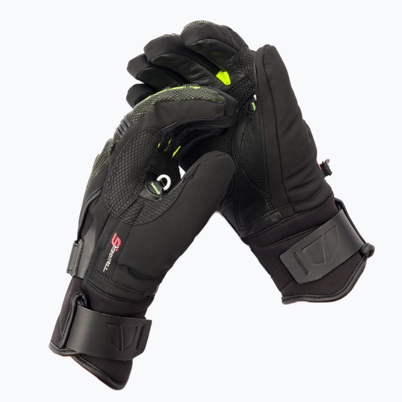 Rękawice narciarskie męskie LEKI Race Coach C-Tech S black/ice lemon