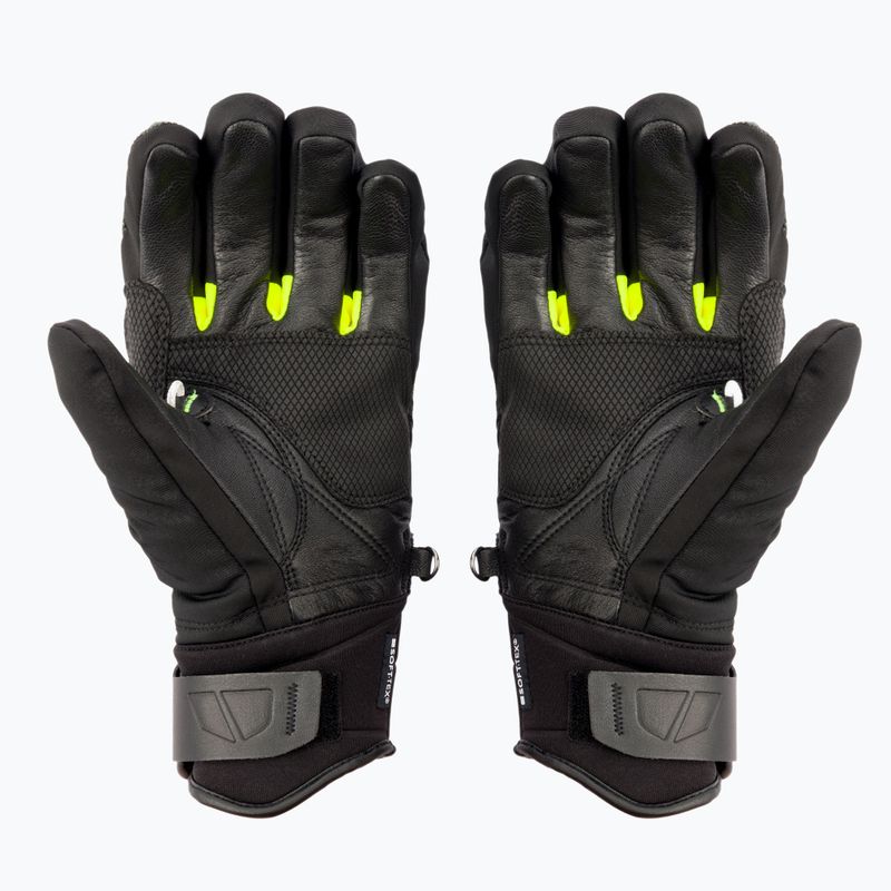 Rękawice narciarskie męskie LEKI Race Coach C-Tech S black/ice lemon 2