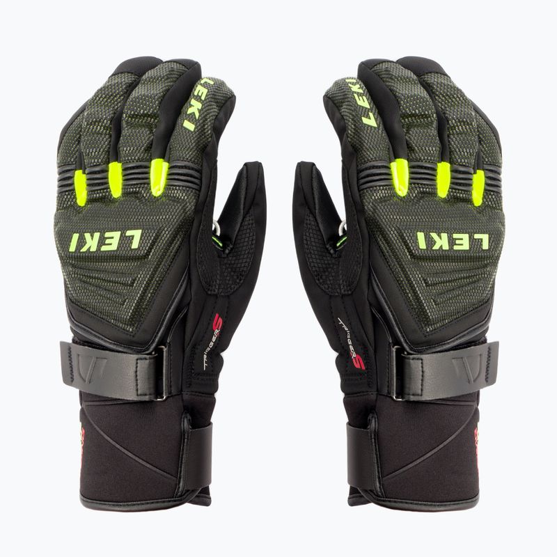 Rękawice narciarskie męskie LEKI Race Coach C-Tech S black/ice lemon 3