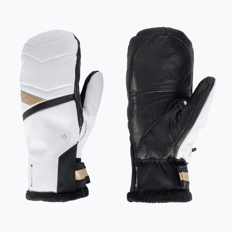 Rękawice narciarskie damskie LEKI Snowfox 3D Lady Mitt white/gold