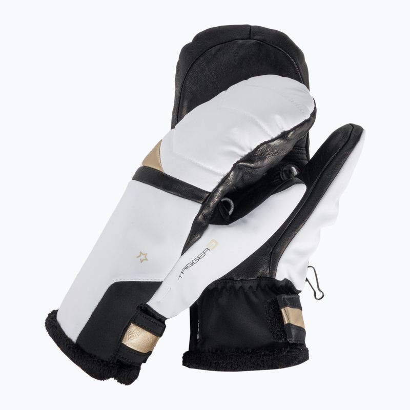Rękawice narciarskie damskie LEKI Snowfox 3D Lady Mitt white/gold