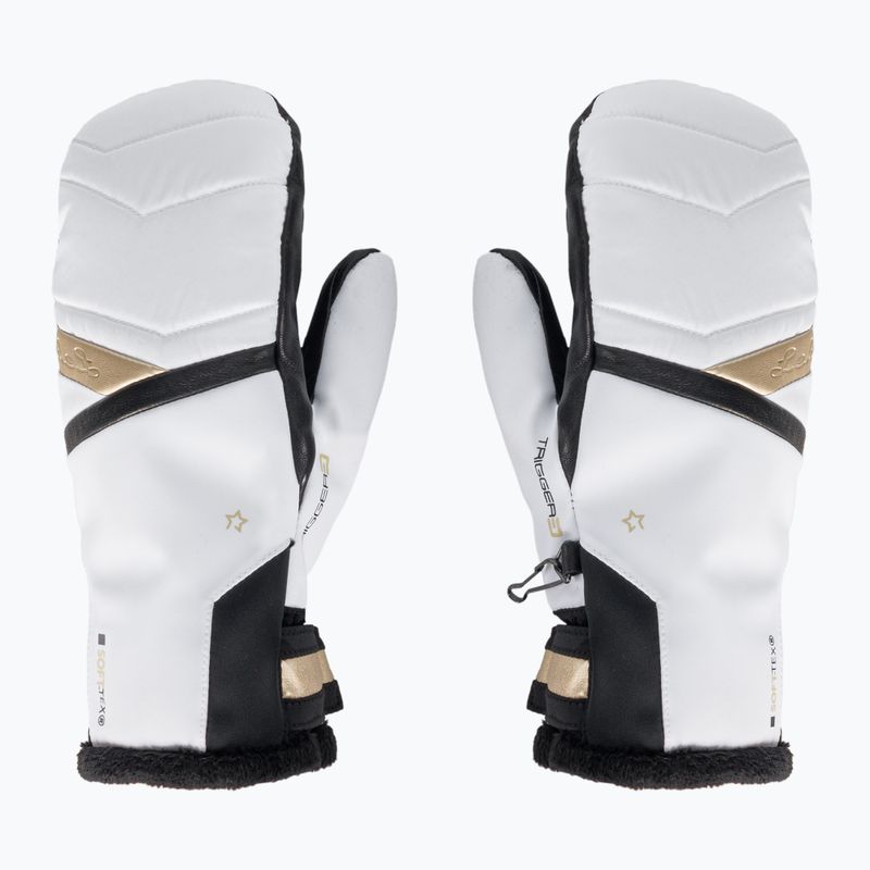 Rękawice narciarskie damskie LEKI Snowfox 3D Lady Mitt white/gold 2