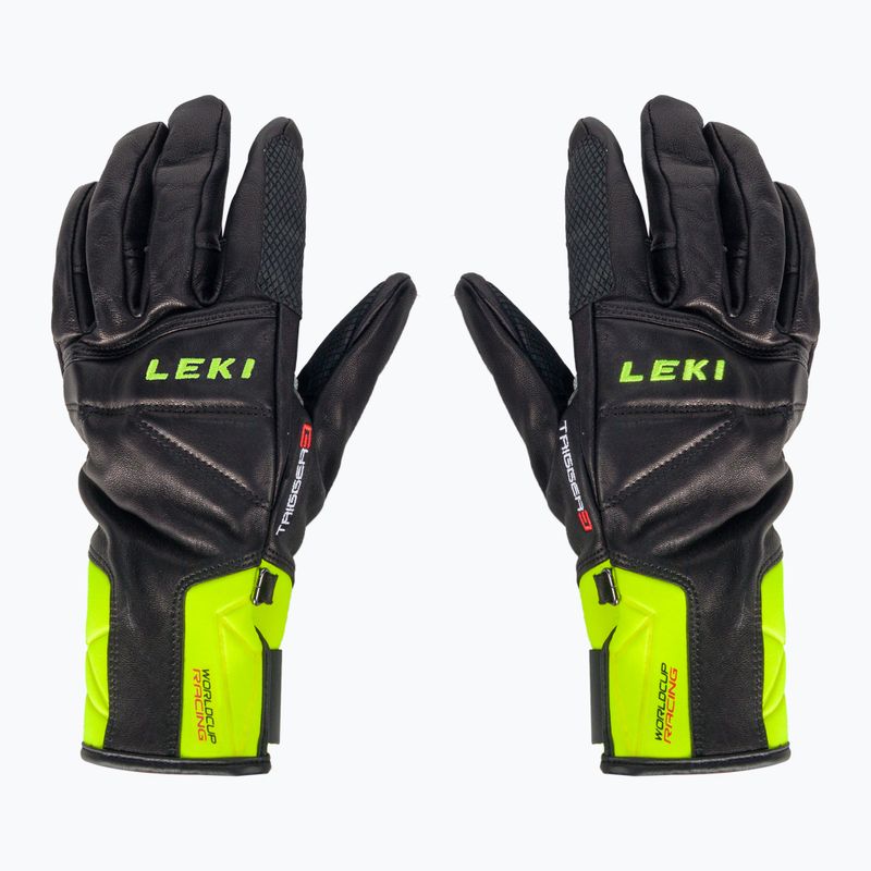 Rękawice narciarskie męskie LEKI Worldcup Race Speed 3D black/lemon 2