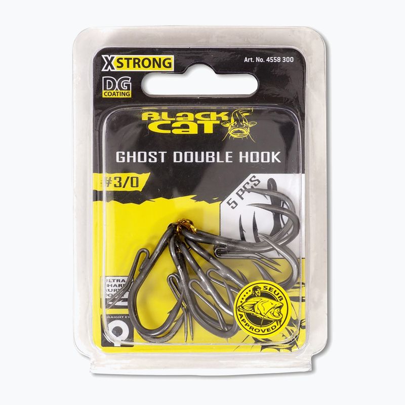 Kotwica podwójna Black Cat Ghost DG coating 5 szt. czarna 2