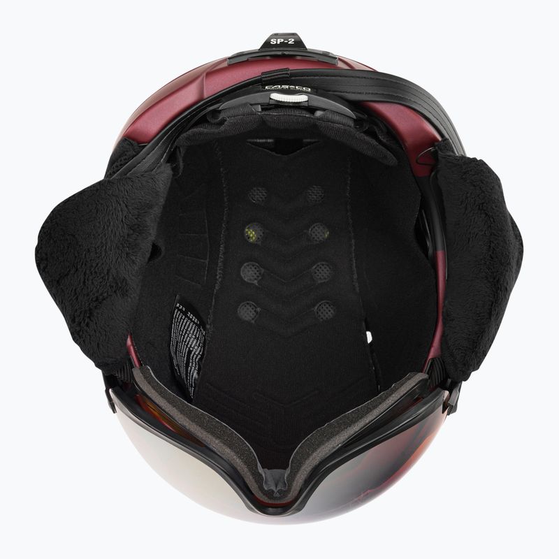 Kask narciarski CASCO SP-2 Visor Carbonic red 5