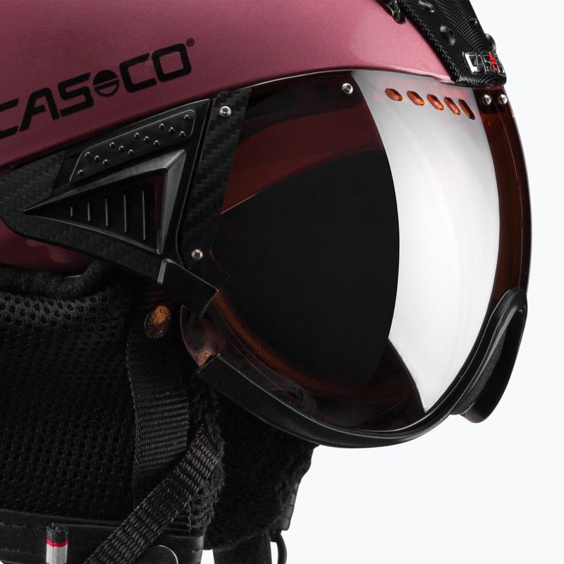 Kask narciarski CASCO SP-2 Carbonic Visor black/rose 6