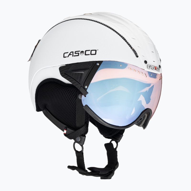 Kask narciarski CASCO SP-2 Visor Photomatic structured white glossy