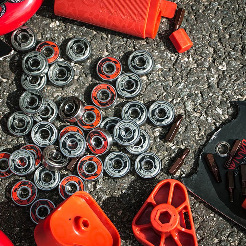Łożyska WICKED ABEC 7 8 szt. silver/red/black 4