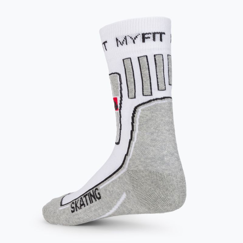 Skarpety MYFIT Skating white/grey 2