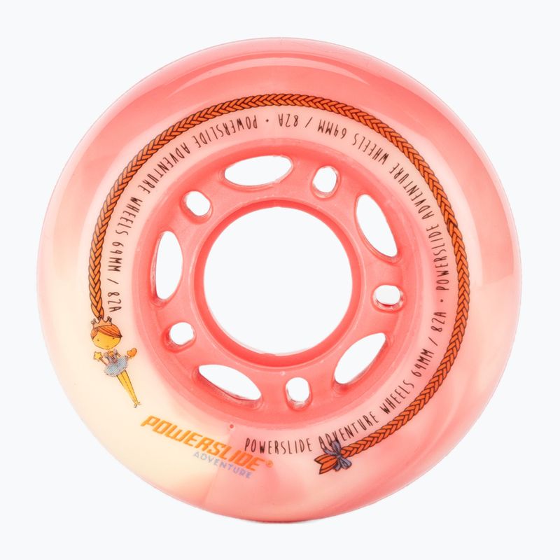 Kółka do rolek Powerslide Princess Girls Wheel 64 mm/80A 4 szt. red 2