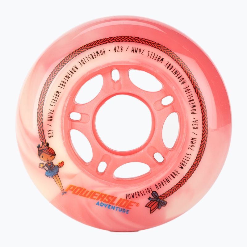 Kółka do rolek Powerslide Princess Girls Wheel 76 mm/80A 4 szt. red 2