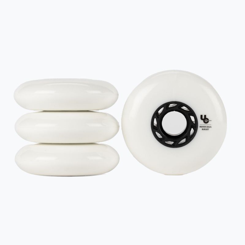 Kółka do rolek UNDERCOVER WHEELS Team 80 mm/86A 4 szt. white