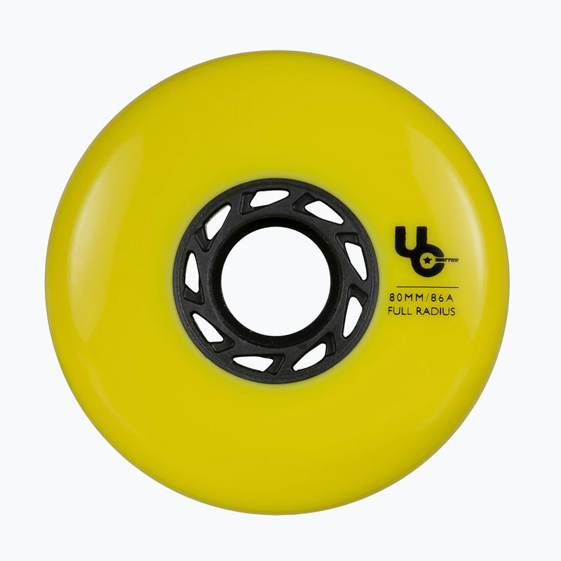 Kółka do rolek UNDERCOVER WHEELS Team 80 mm/86A 4 szt. yellow