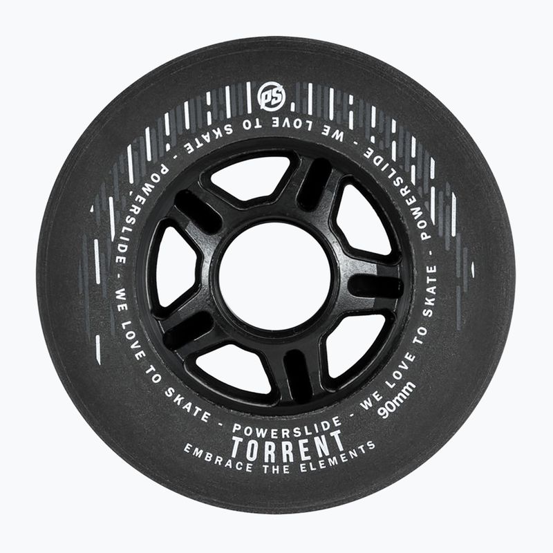 Kółka do rolek Powerslide Torrent Rain 90 mm/84A 4 szt. black