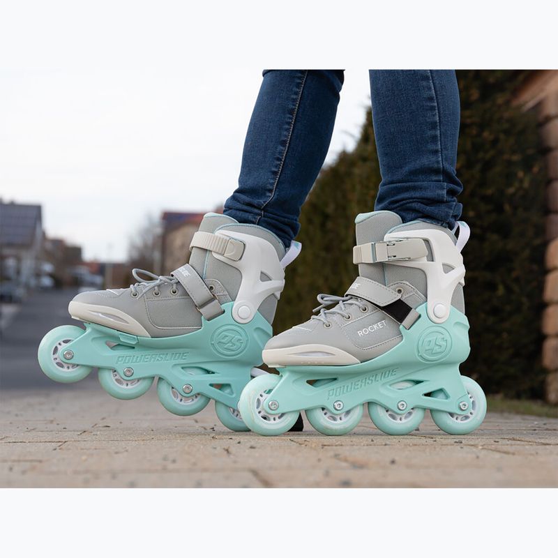 Rolki dziecięce Powerslide Rocket grey/teal 18