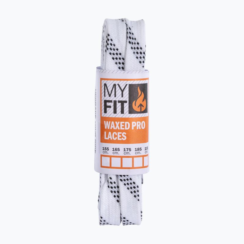 Sznurówki do rolek MYFIT Waxed Laces white/black stripes 2