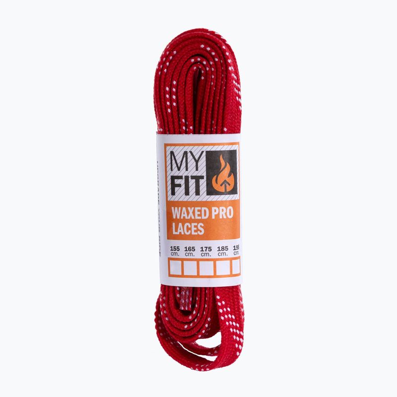 Sznurówki do rolek MYFIT Waxed Laces red/white stripes 2